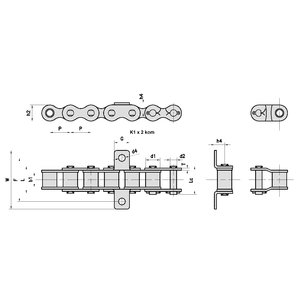 08B-1/K1/2 roller chain