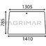 OPENING FRONT WINDSHIELD FLAT - NON-TINTED 1410 x 1305 x 785 mm